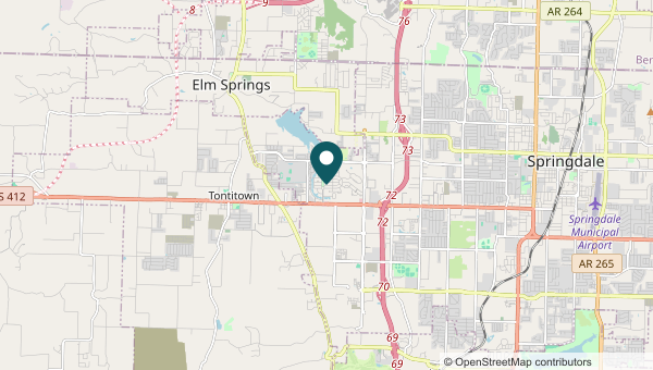 Map of Tontitown, Tontitown service area