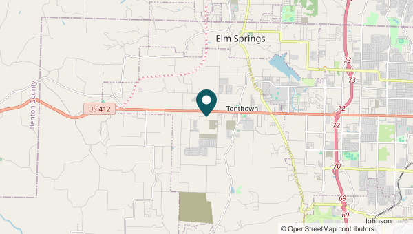 Map of Tontitown, Tontitown service area